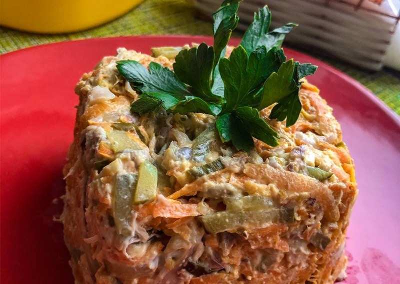 Обжорка с корейской морковкой и говядиной