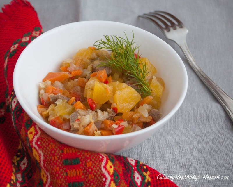 Овощное рагу без мяса