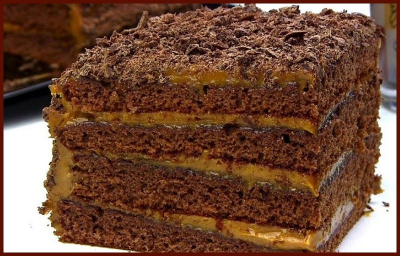 Шоколадный медовик с апельсиновым курдом