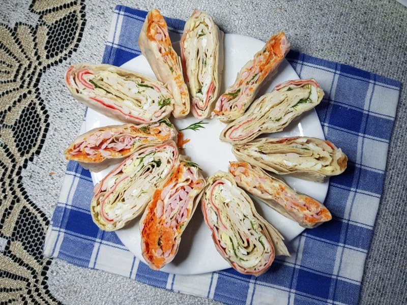 Лаваш с морковкой