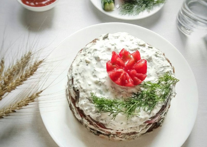 Печёночный торт из куриной печени