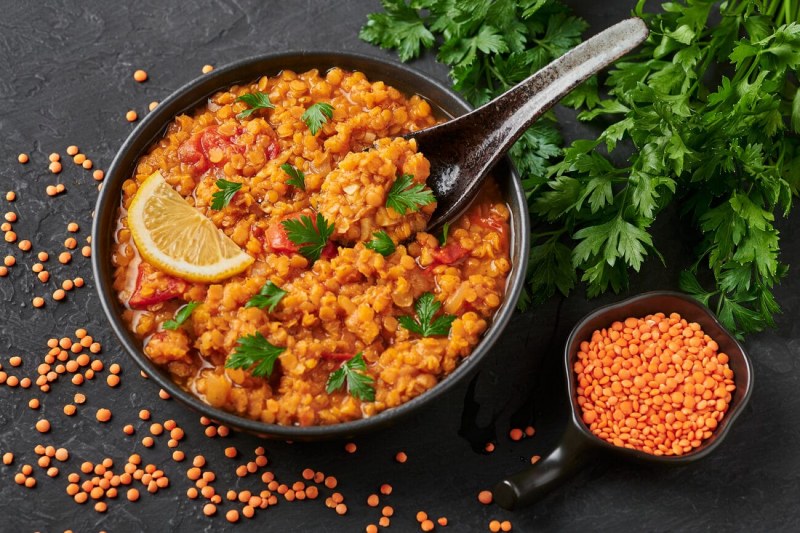 Микс киноа и чечевица