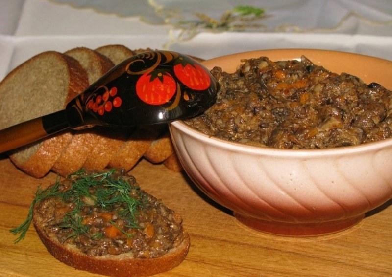 Грибная икра из сухих грибов