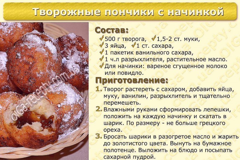 Пончики с сахарной пудрой 6шт.