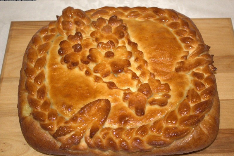 Украшение мясного пирога