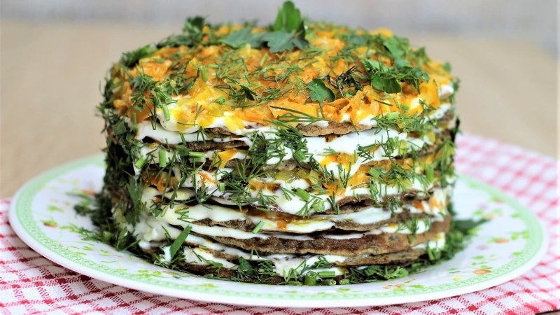 Печеночный торт закусочный