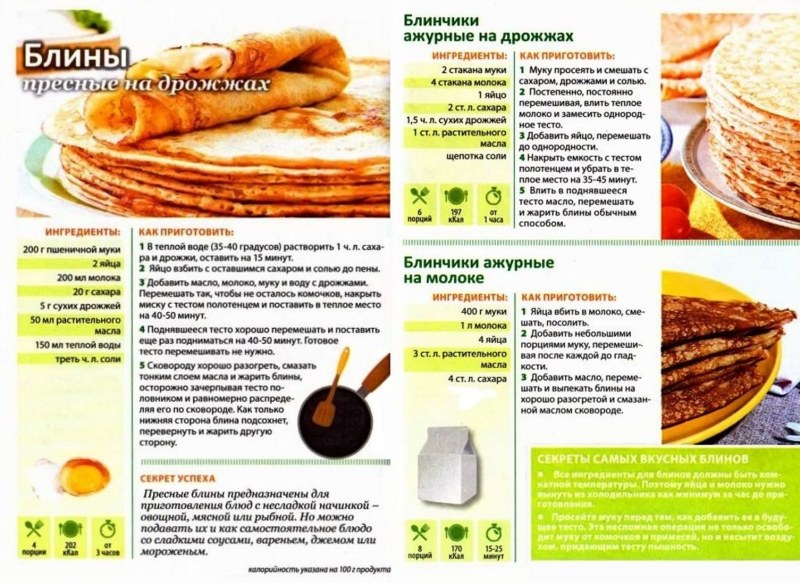 Блины на пресном тесте