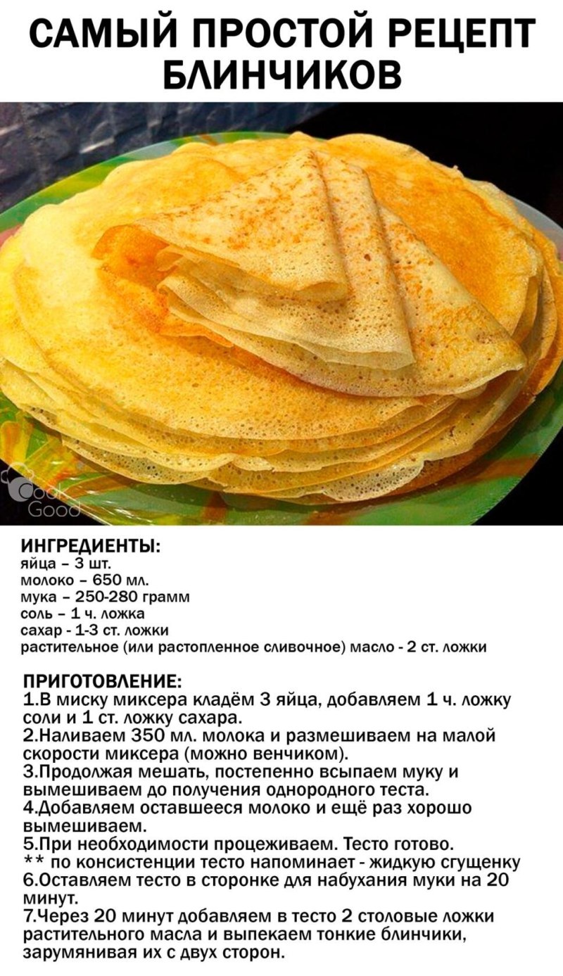 Рецепт блинов