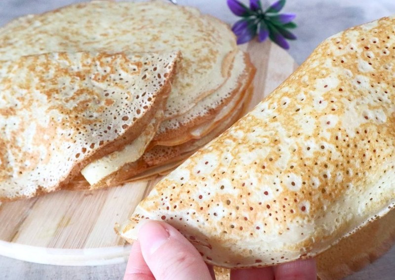 Блинчики на молоке с дырочками