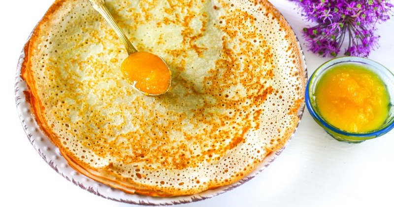 Блины тонкие с дырочками