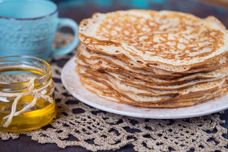 Кружевные блины на молоке
