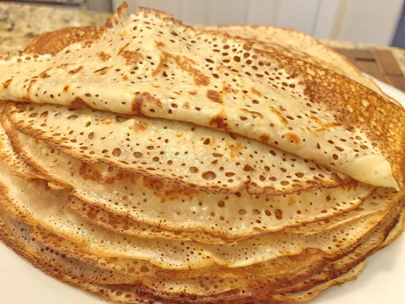 Кружевные блинчики на молоке