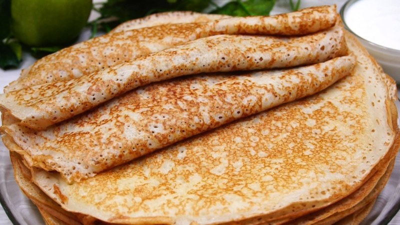 Тонкие ажурные блинчики