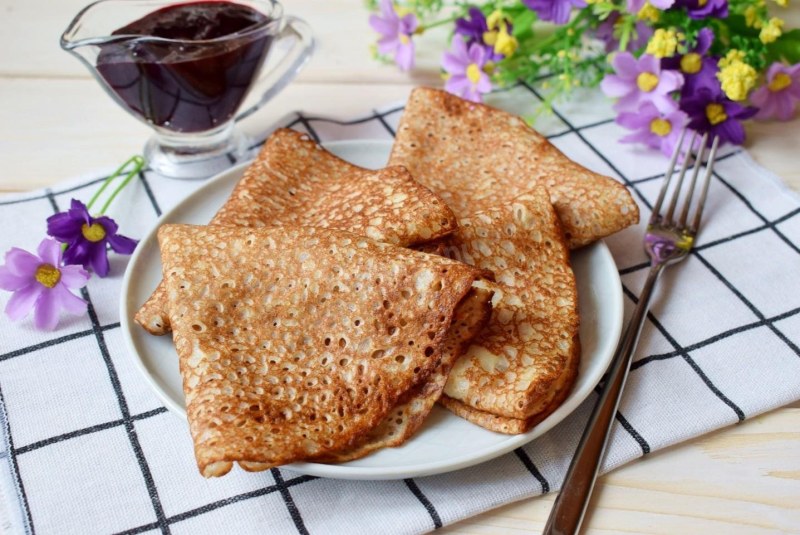 Ажурные блины на завтрак