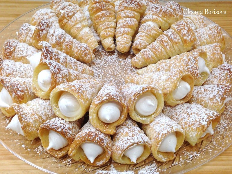 Трубочки с кремом