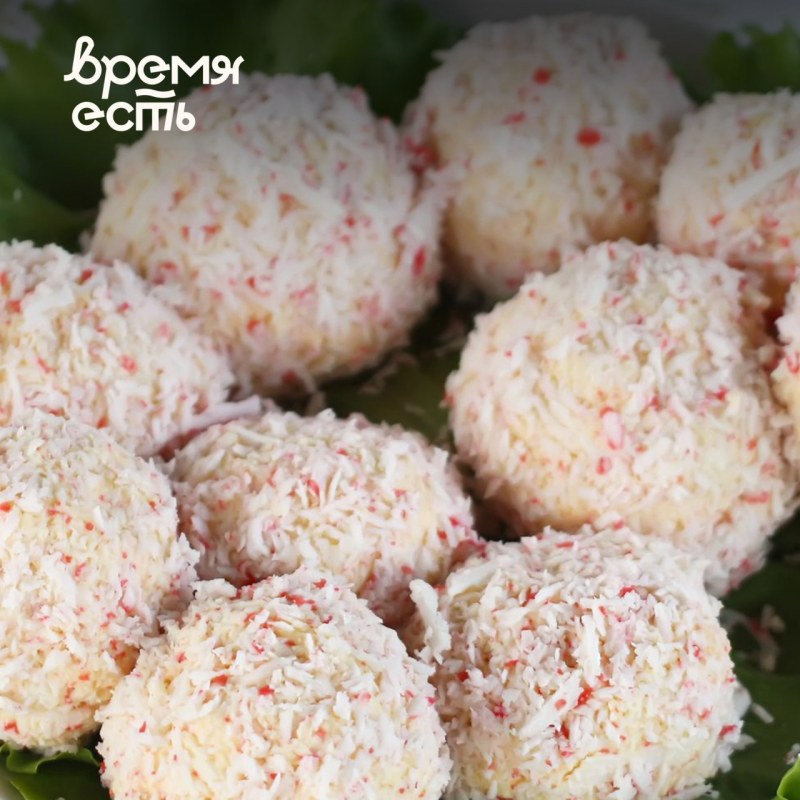 Закуска из крабовых палочек и яиц