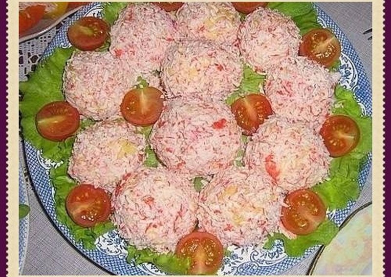 Сырные шарики салат Рафаэлло