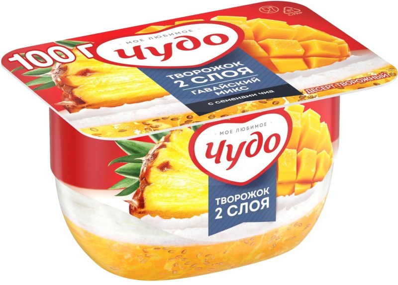 Чудо творожок Гавайский микс