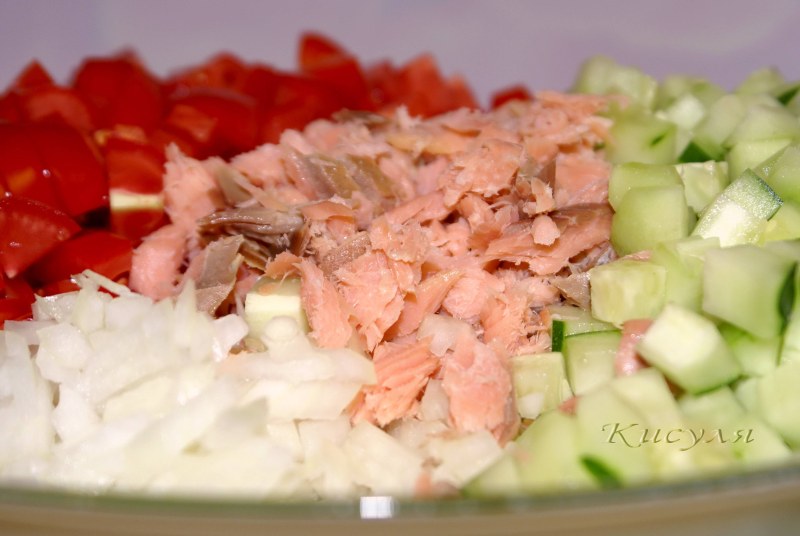 Салат с морепродуктами