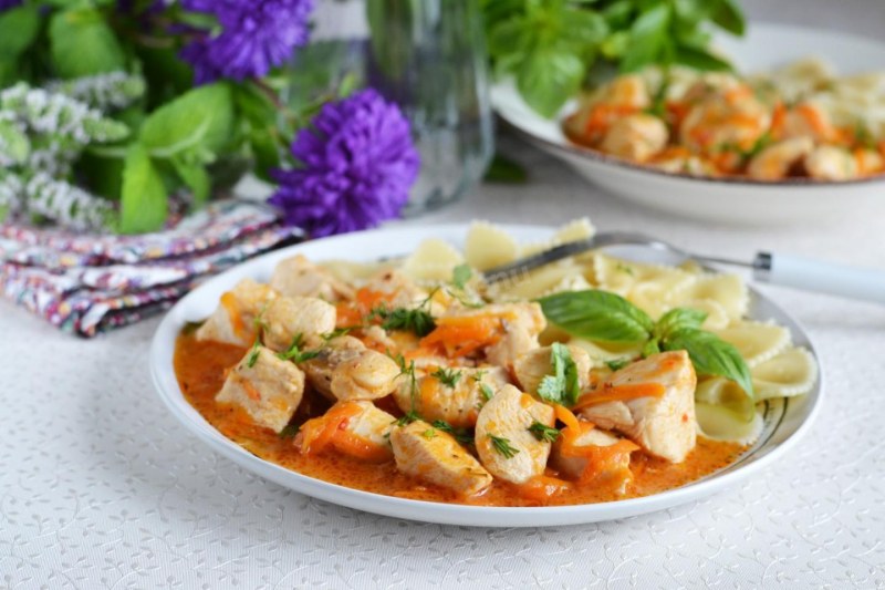 Куриный гуляш с подливкой