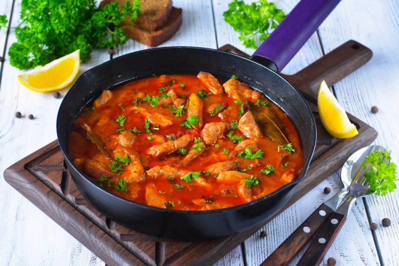 Beef Stroganoff с пюре