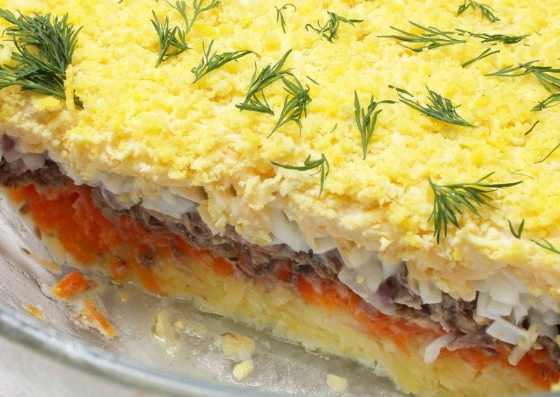 Рыбный салат с рисом