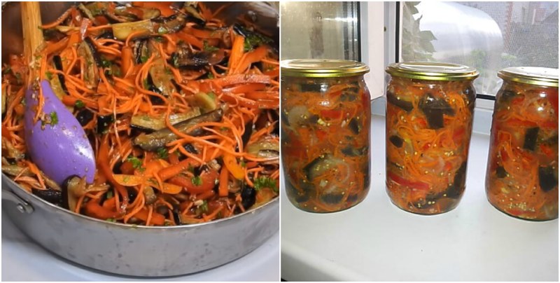 Баклажаны по-корейски на зиму