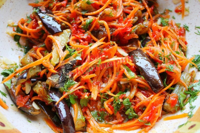 Баклажаны с кунжутом по корейски