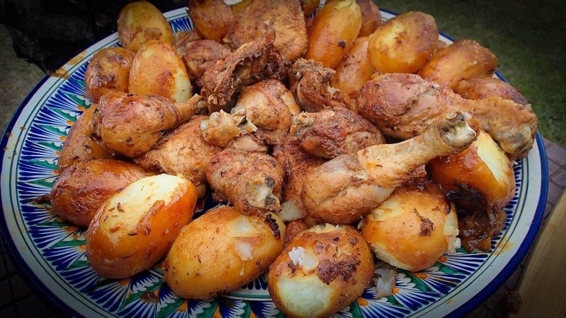 Казан кебаб с курицей