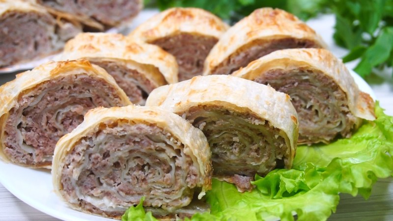 Лаваш с фаршем
