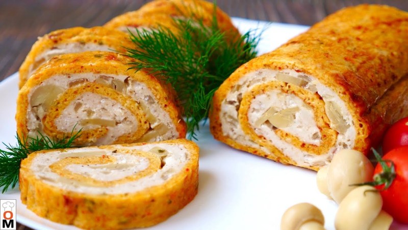 Мясной рулет с тыквой