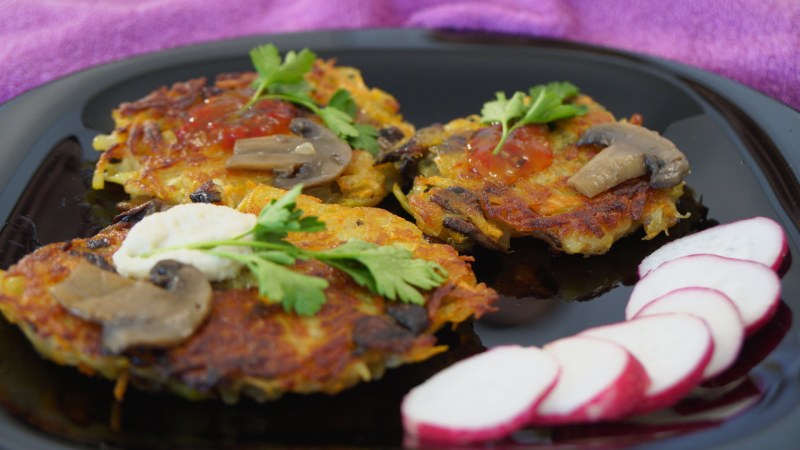 Драники картофельные с грибами