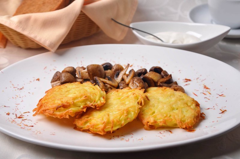 Драники картофельные с грибами