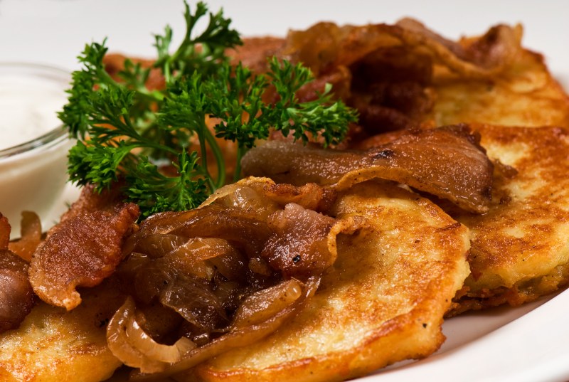 Драники с курицей