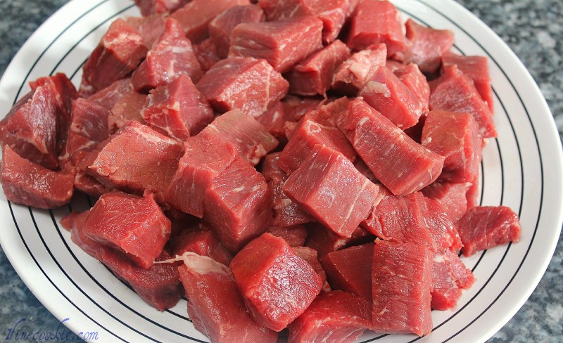 Мясо кубиками