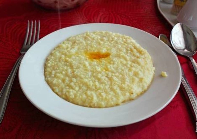 Пшённая каша с тыквой на молоке