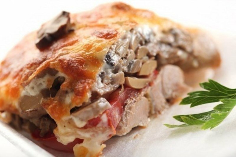 Свинина по купечески с грибами