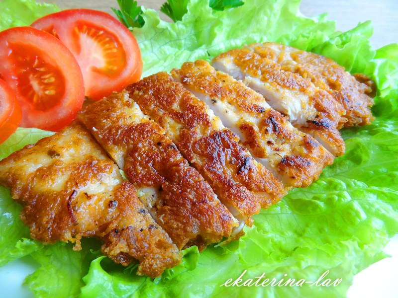 Куриные отбивные в сырной корочке
