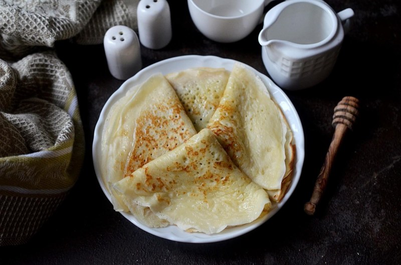 Блинчики на молоке с дырочками